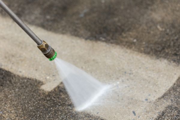 Garage Floor Power Washing in Greenville