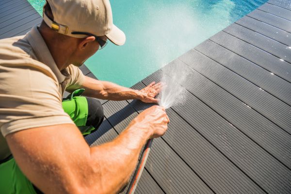 Pool Area Power Washing in Greenville
